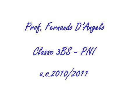 Prof. Fernando D’Angelo