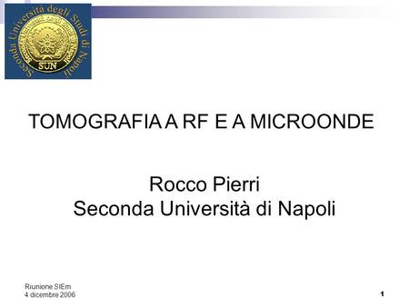 Rocco Pierri Seconda Università di Napoli