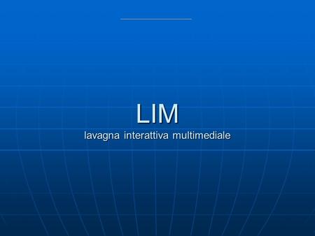 LIM lavagna interattiva multimediale