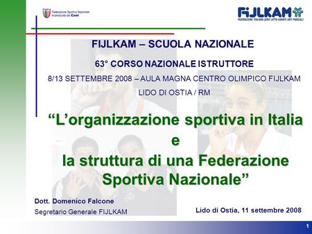 “L’organizzazione sportiva in Italia e