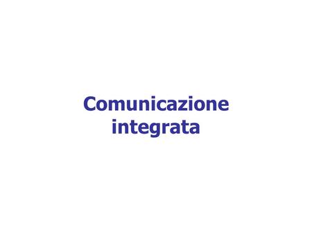 Comunicazione integrata