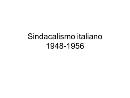 Sindacalismo italiano