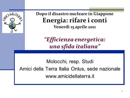 “Efficienza energetica: una sfida italiana”