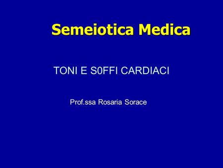 Prof.ssa Rosaria Sorace