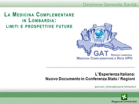 L’Esperienza Italiana: Nuovo Documento in Conferenza Stato / Regioni