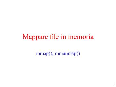 Mappare file in memoria