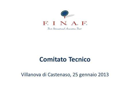 Comitato Tecnico Villanova di Castenaso, 25 gennaio 2013.