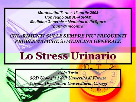 SOD Urologia 1 dell’Università di Firenze