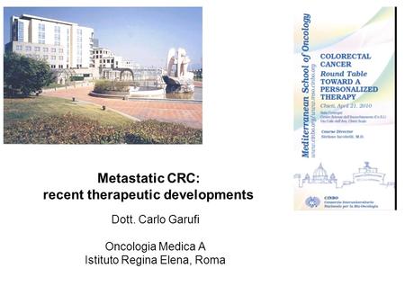 Metastatic CRC: recent therapeutic developments
