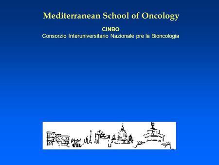 Mediterranean School of Oncology CINBO Consorzio Interuniversitario Nazionale pre la Bioncologia.