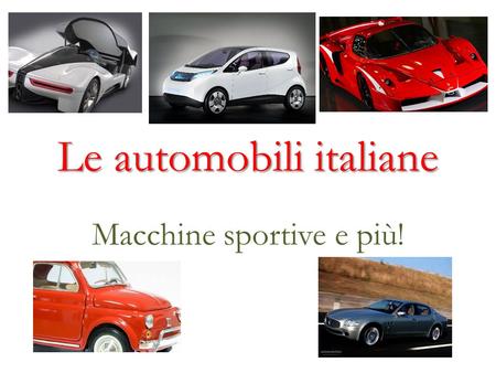 Le automobili italiane