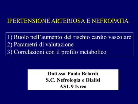 S.C. Nefrologia e Dialisi