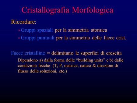 Cristallografia Morfologica