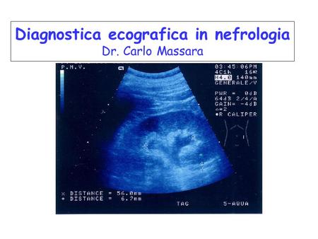 Diagnostica ecografica in nefrologia Dr. Carlo Massara