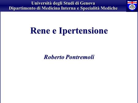 Rene e Ipertensione Roberto Pontremoli