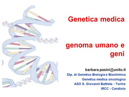 Genetica medica genoma umano e geni