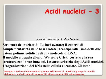 presentazione del prof. Ciro Formica