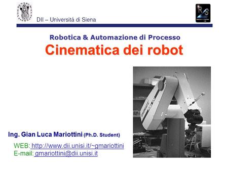 Robotica & Automazione di Processo