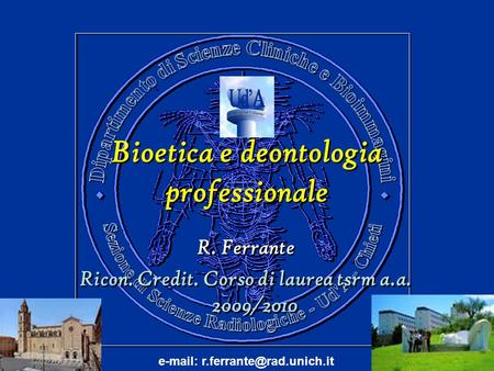 Bioetica e deontologia professionale