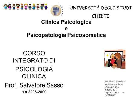 Clinica Psicologica e Psicopatologia Psicosomatica