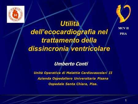 MCV II PISA Umberto Conti