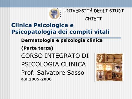 Clinica Psicologica e Psicopatologia dei compiti vitali