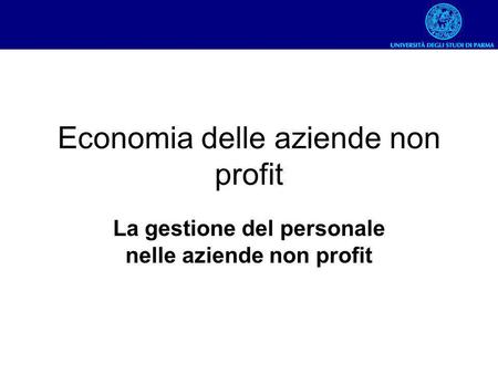 Economia delle aziende non profit