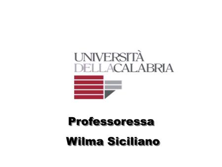 Professoressa Wilma Siciliano.