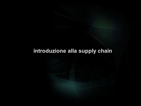introduzione alla supply chain