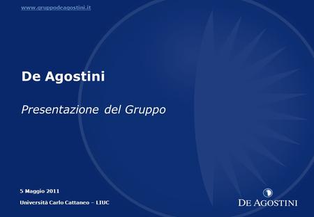 De Agostini Presentazione del Gruppo