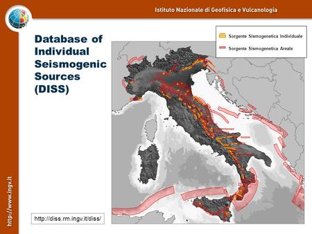Database of Individual Seismogenic Sources (DISS)  Sorgente Sismogenetica Individuale Sorgente Sismogenetica Areale.