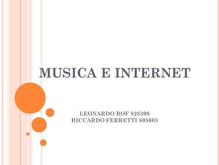 MUSICA E INTERNET LEONARDO BOF 828396 RICCARDO FERRETTI 805665.