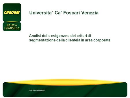 Universita’ Ca’ Foscari Venezia