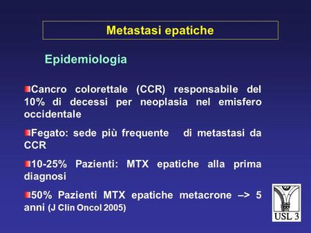 Metastasi epatiche Epidemiologia