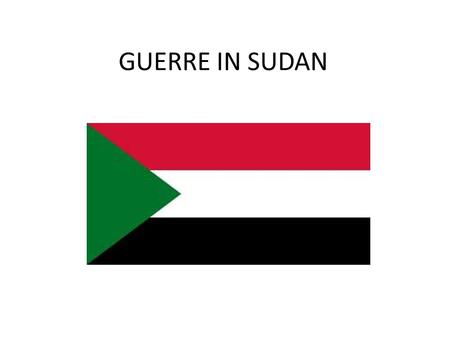 GUERRE IN SUDAN.