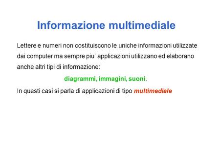 Informazione multimediale