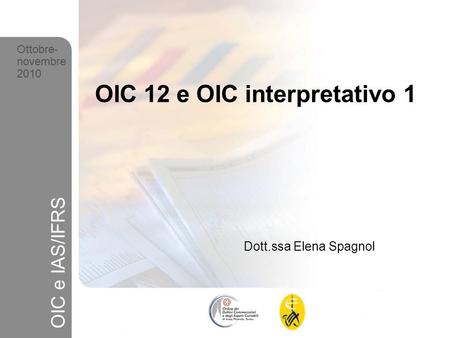 OIC 12 e OIC interpretativo 1