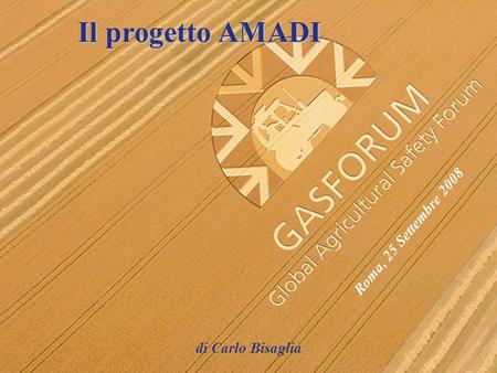 Il progetto AMADI Roma, 25 Settembre 2008 di Carlo Bisaglia.