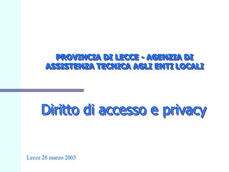 Diritto di accesso e privacy
