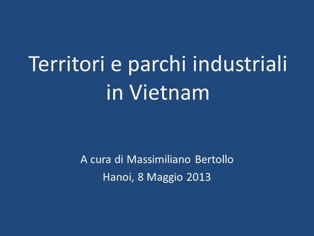 Territori e parchi industriali in Vietnam