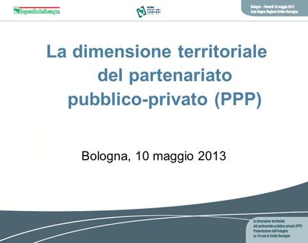 La dimensione territoriale del partenariato pubblico-privato (PPP)