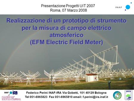 Presentazione Progetti UIT 2007