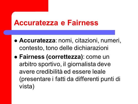 Accuratezza e Fairness