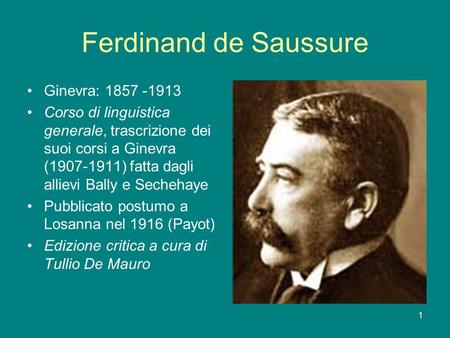Ferdinand de Saussure Ginevra:
