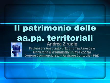 Il patrimonio delle aa.pp. territoriali