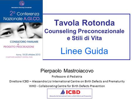 Tavola Rotonda Counseling Preconcezionale e Stili di Vita Linee Guida