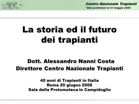 Dott. Alessandro Nanni Costa