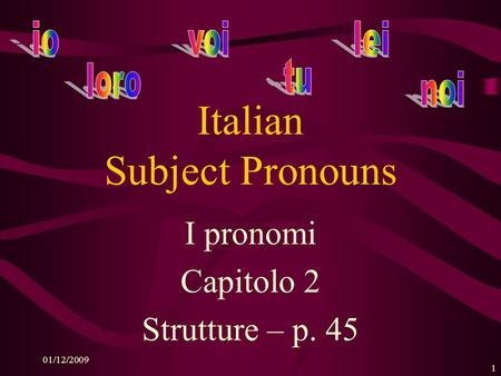 Italian 1 -- Capitolo 2 -- Strutture