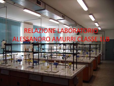 RELAZIONE LABORATORIO ALESSANDRO AMURRI CLASSE 1LB