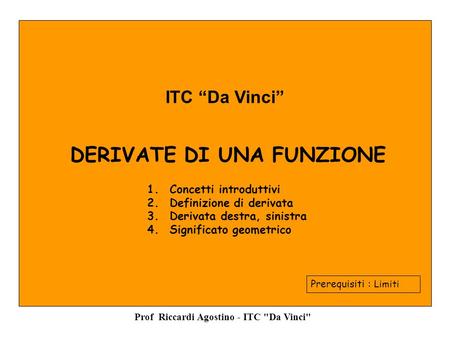 Prof Riccardi Agostino - ITC Da Vinci